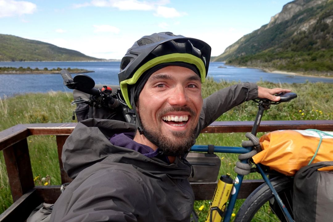 Darius Braun bei seiner Radtour