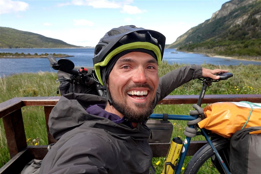 Darius Braun bei seiner Radtour